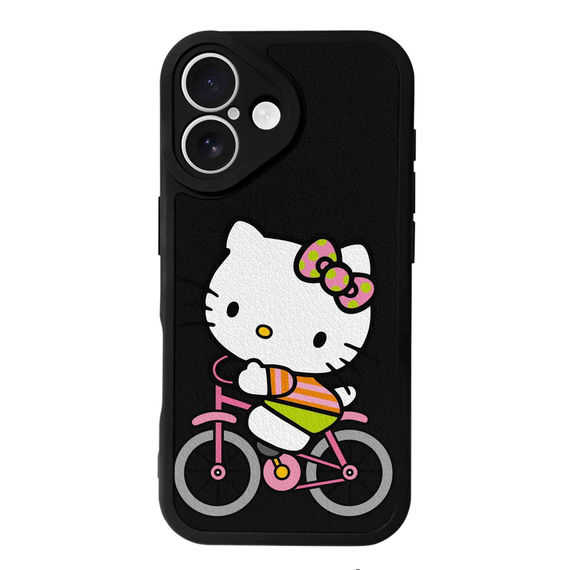 （画像用） Hello Kitty ハローキティ 【iPhone 16シリーズ対応】シリコンスマホケース（レザー調） 材質：シリコン